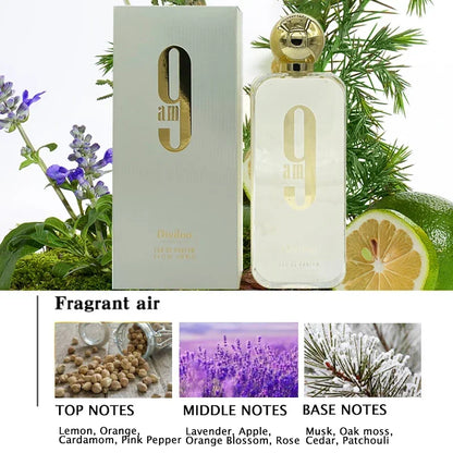 100ml/ 3.4oz Original 9PM/9AM Men's Perfume Arabian Perfume Light FragranceLong-lasting Fragrance Pheromone Charming Charm Gift