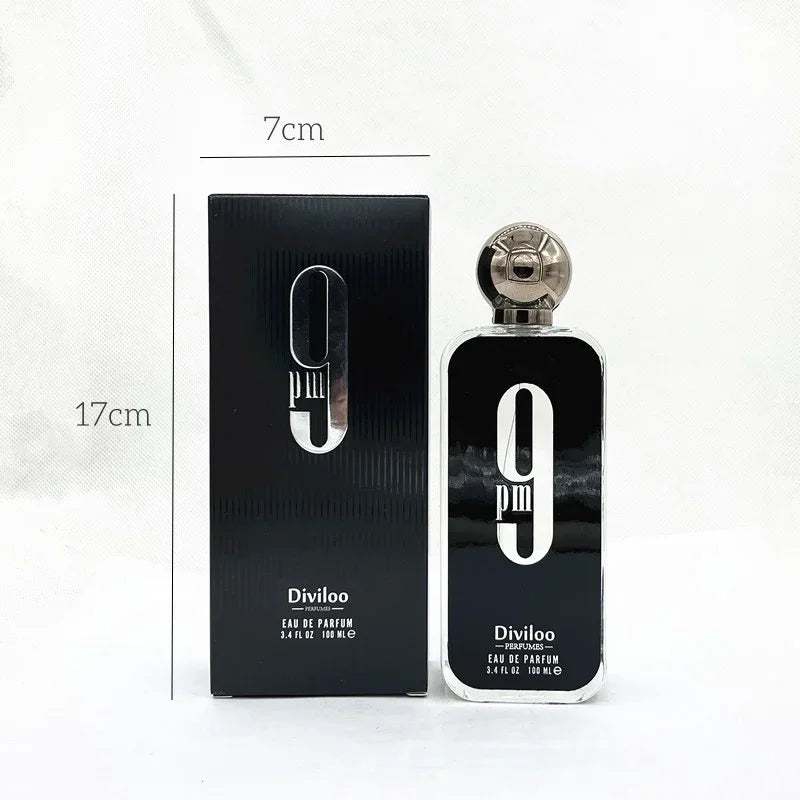 9PM Men's Perfume 100ML 3.4FL.OZ, Long Lasting Gourmet Oriental Notes Cologne, Eau De Parfum, Feronomas Perfume Hombre
