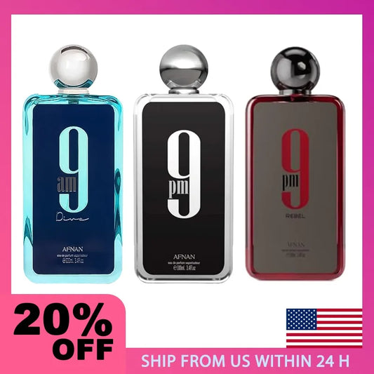 Afnan 9 PM Rebel Unisex Eau De Parfum for Men Eau De Parfum Attract Women Long Lasting Fragrance Male Charm Pheromones Perfume